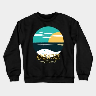 Beach summertime Adventure Explore the world travel lover palm tree sun Crewneck Sweatshirt